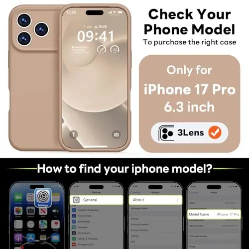 Vooii Magnetic for iPhone 17 Pro Case, Compatible with Magsafe (Premium Liquid Silicone) (Integrated Camera Control Button) Full Body Protective Anti-Scratch Microfiber Lining 6.3