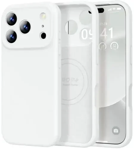 Vooii Magnetic for iPhone 17 Pro Case, Compatible with Magsafe (Premium Liquid Silicone) (Integrated Camera Control Button) Full Body Protective Anti-Scratch Microfiber Lining 6.3