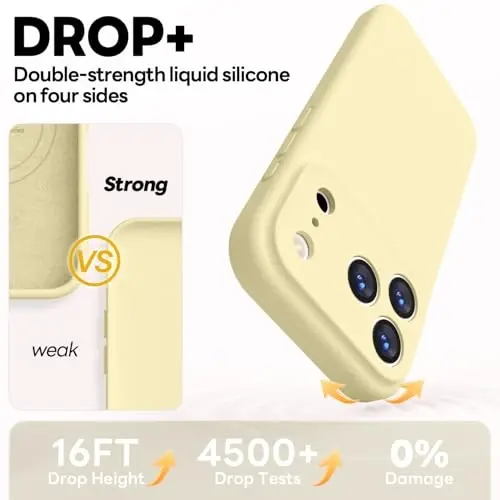 Vooii Magnetic for iPhone 17 Pro Case, Compatible with Magsafe (Premium Liquid Silicone) (Integrated Camera Control Button) Full Body Protective Anti-Scratch Microfiber Lining 6.3