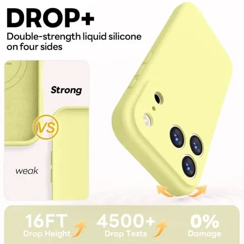 Vooii Magnetic for iPhone 17 Pro Case, Compatible with Magsafe (Premium Liquid Silicone) (Integrated Camera Control Button) Full Body Protective Anti-Scratch Microfiber Lining 6.3