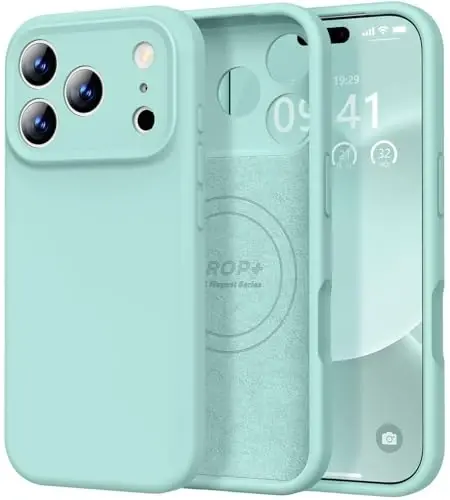 Vooii Magnetic for iPhone 17 Pro Case, Compatible with Magsafe (Premium Liquid Silicone) (Integrated Camera Control Button) Full Body Protective Anti-Scratch Microfiber Lining 6.3
