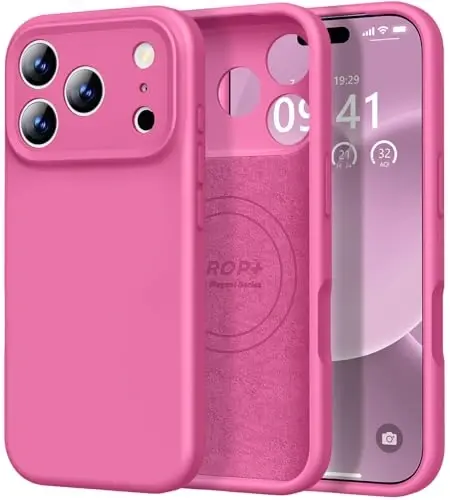 Vooii Magnetic for iPhone 17 Pro Case, Compatible with Magsafe (Premium Liquid Silicone) (Integrated Camera Control Button) Full Body Protective Anti-Scratch Microfiber Lining 6.3