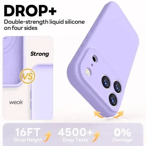 Vooii Magnetic for iPhone 17 Pro Max Case, Compatible with Magsafe (Premium Liquid Silicone) (Integrated Camera Control Button) Full Body Protective Anti-Scratch Microfiber Lining 6.9