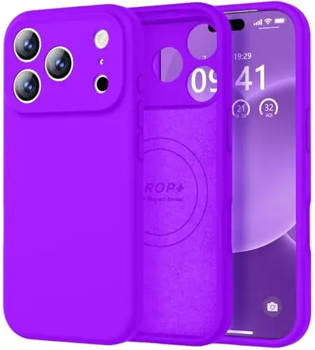 Vooii Manyetik iPhone 17 Pro Max Kılıfı, Magsafe ile Uyumlu (Premium Sıvı Silikon) (Entegre Kamera Kontrol Düğmesi) Tam Gövde Koruyucu Çizilmez Mikrofiber Astar 6.9
