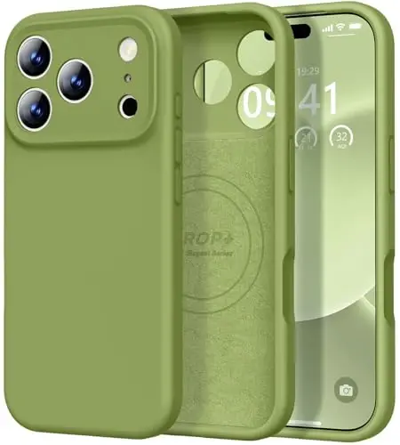 Vooii Magnetic for iPhone 17 Pro Max Case, Compatible with Magsafe (Premium Liquid Silicone) (Integrated Camera Control Button) Full Body Protective Anti-Scratch Microfiber Lining 6.9