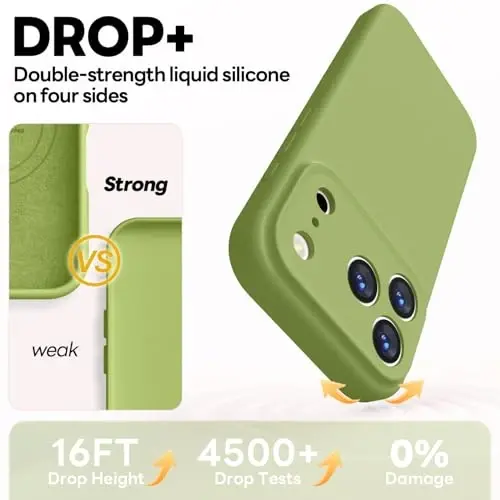 Vooii Magnetic for iPhone 17 Pro Max Case, Compatible with Magsafe (Premium Liquid Silicone) (Integrated Camera Control Button) Full Body Protective Anti-Scratch Microfiber Lining 6.9