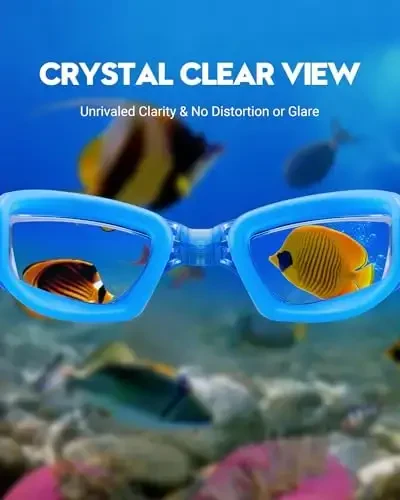 Vorshape suzish ko'zoynaklari 2 dona Tumanlashga qarshi suzish ko'zoynaklari, Sizmaydigan UV himoyasi Kattalar uchun erkaklar ayollar yoshlar uchun hovuz ko'zoynaklari - 5