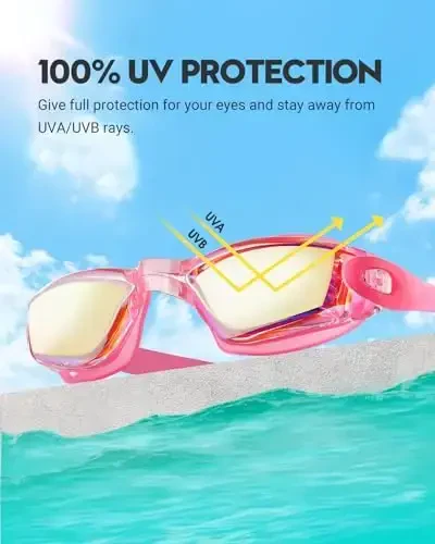 Vorshape Swim Goggles 2 Pack Anti Fog Suzish ko'zoynaklari, kattalar, erkaklar, ayollar va o'smirlar uchun UV himoyali oqmaydigan suzish ko'zoynaklari to'plami - 2