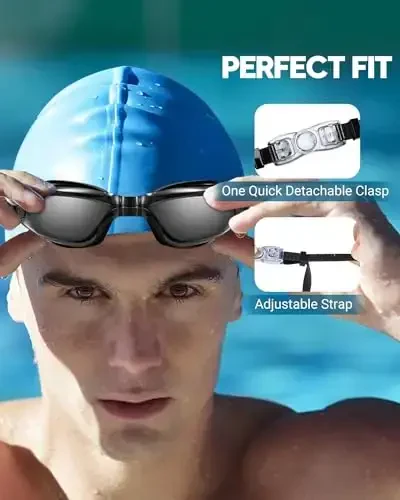 Vorshape Swim Goggles 2 Pack Anti Fog Swimming Goggles, No Leaking UV Protection Pool Goggles for Adult Men Women Youth - 6