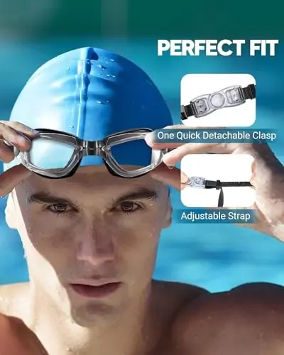 Vorshape Swim Goggles 2 Pack Anti Fog Swimming Goggles, No Leaking UV Protection Pool Goggles for Adult Men Women Youth - 6
