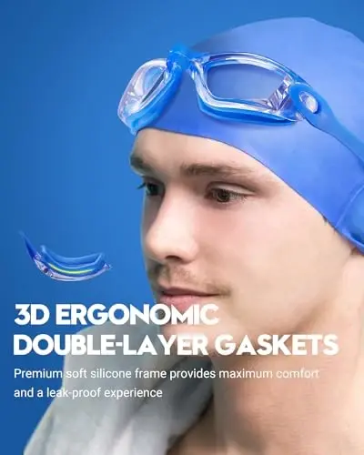 Vorshape Swim Goggles 2 Pack Anti Fog Swimming Goggles, No Leaking UV Protection Pool Goggles for Adult Men Women Youth - 4