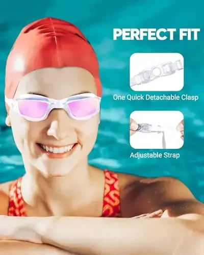 Vorshape Swim Goggles 2 Pack Anti Fog Swimming Goggles, No Leaking UV Protection Pool Goggles for Adult Men Women Youth - 6