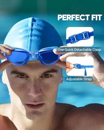 Vorshape Swim Goggles 2 Pack Anti Fog Swimming Goggles, No Leaking UV Protection Pool Goggles for Adult Men Women Youth - 6