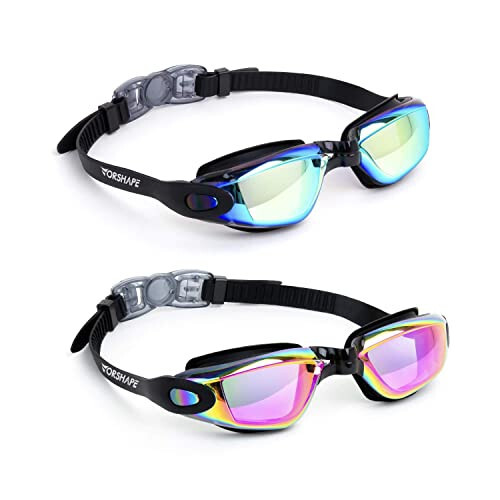 Vorshape Swim Goggles Pack of 2, Swimming Goggle No Leaking Adult Men Women Youth - 1