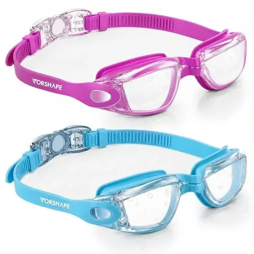 Vorshape Adult Swim Goggles 2 Pack No Leaking Goggles for Men Women Youth | Anti-Fog UV Protection Mirrored Swimming Glasses 