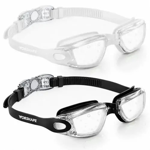 Vorshape Adult Swim Goggles 2 Pack No Leaking Goggles for Men Women Youth | Anti-Fog UV Protection Mirrored Swimming Glasses 