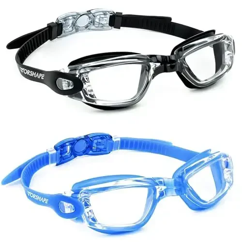 Vorshape Swim Goggles 2 Pack Anti Fog Swimming Goggles, No Leaking UV Protection Pool Goggles for Adult Men Women Youth ﻿ 