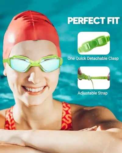 Vorshape Swim Goggles 2 Pack Anti Fog Swimming Goggles, No Leaking UV Protection Pool Goggles for Adult Men Women Youth ﻿ - 6