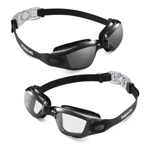 Vorshape Swim Goggles 2 Pack Anti Fog Swimming Goggles, No Leaking UV Protection Pool Goggles for Adult Men Women Youth - Modazone