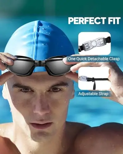 Vorshape Swim Goggles 2 Pack Anti Fog Swimming Goggles, No Leaking UV Protection Pool Goggles for Adult Men Women Youth - 6