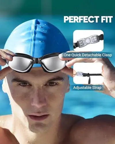 Vorshape Swim Goggles 2 Pack Anti Fog Swimming Goggles, No Leaking UV Protection Pool Goggles for Adult Men Women Youth - 6