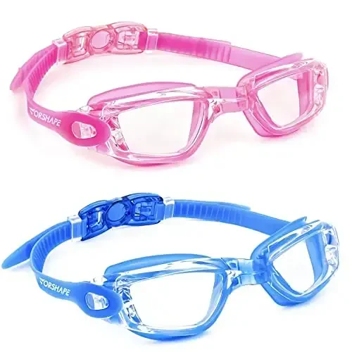 Vorshape Swim Goggles 2 Pack Anti Fog Swimming Goggles, No Leaking UV Protection Pool Goggles for Adult Men Women Youth ﻿ 