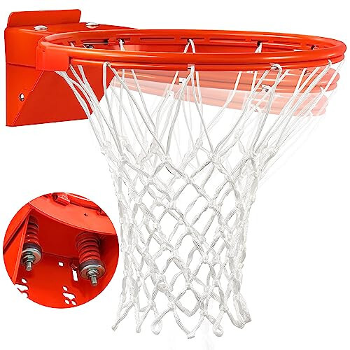 VosonBell Heavy Duty Breakaway Rim, Dual-Spring All-Weather Basketball Rim Replacement, 18