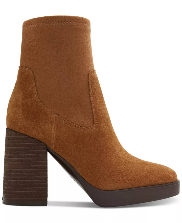 Voss Pull-On Dress Ankle Booties Dark Brown - 7