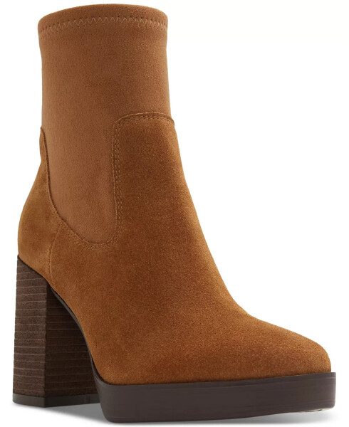 Voss Pull-On Dress Ankle Booties Dark Brown - 1