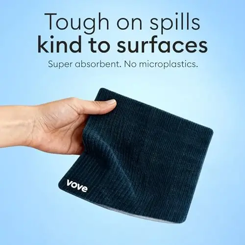 Vove Swedish Dishcloths 5-Pack, Modern Abstract - FSC Certified Cellulose & Cotton, Oeko-TEX Standard 100, Reusable Washable Kitchen Cleaning Cloths, Eco Friendly Floral Design - 2