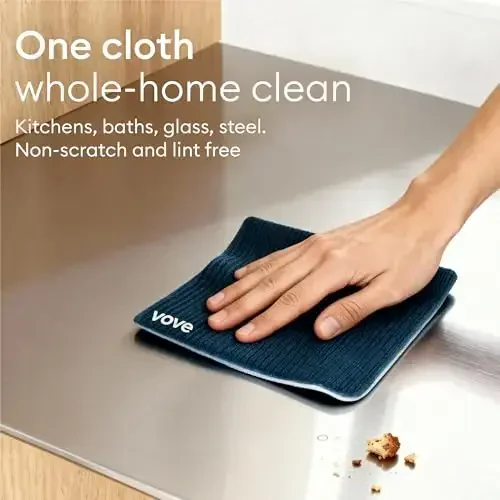 Vove Swedish Dishcloths 5-Pack, Botanical Garden - FSC Certified Cellulose & Cotton, Oeko-TEX Standard 100, Reusable Washable Kitchen Cleaning Cloths, Eco Friendly Floral Design - 6