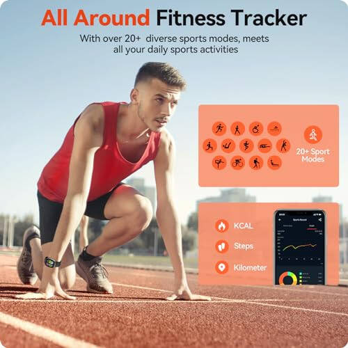 VPSTAY Fitness Takip Cihazı Saat, 24/7 Kalp Hızı Kan Oksijeni Uyku Monitörü, 1.69