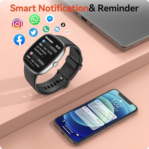 VPSTAY Fitness Tracker soati, 24/7 yurak urishi, qon kislorod miqdori va uyqu monitoringi, 1.69