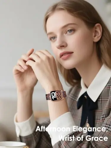 V.R.HOPE Apple Watch Band for Series 11/10/9/8/7 38mm 40mm 41mm 42mm Fashion Lightweight Resin Dressy Strap for Women Bracelet Compatible with iWatch Series 6/5/4/3/2/1/SE (Tortoiseshell) - 4