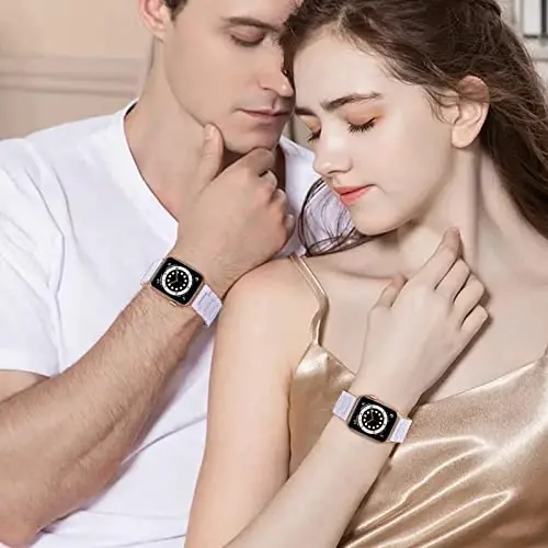 V.R.HOPE Ayollar uchun Apple Watch Band bilan mos keladigan smola soat tasmasi 38mm 40mm 41mm 42mm toshbaqa moda engil bilaguzuk iWatch Series 11/10/9/8/7/6/5/4/3/2/1/SE3(Oq) uchun tasma - 5