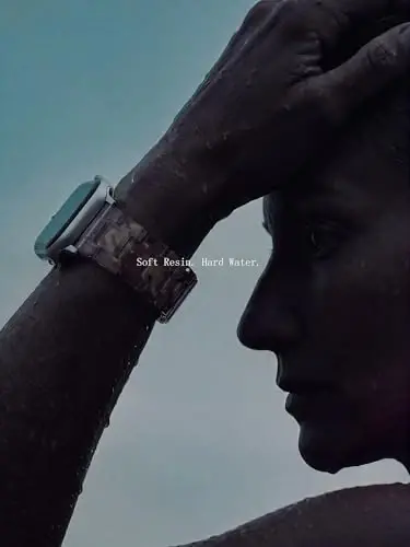 V.R.HOPE Resin Watch Band Compatible with Apple Watch Band for Women 38mm 40mm 41mm 42mm Fashion Lightweight Bracelet Strap for iWatch Series 11/10/9/8/7/6/5/4/3/2/1/SE3(Iced Lavender Latte) - 3