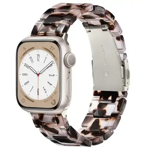 V.R.HOPE Rezina Soat Tasmasi Ayollar uchun Apple Soat Tasmasi bilan mos keladi 42mm 44mm 45mm 46mm49mm Toshbaqa Starlight Moda Yengil Bilaguzuk iWatch Series Ultra3/11/10/9/8/7/6/5/4/3/2/1/SE3 uchun (Toshbaqa starlight) - 1