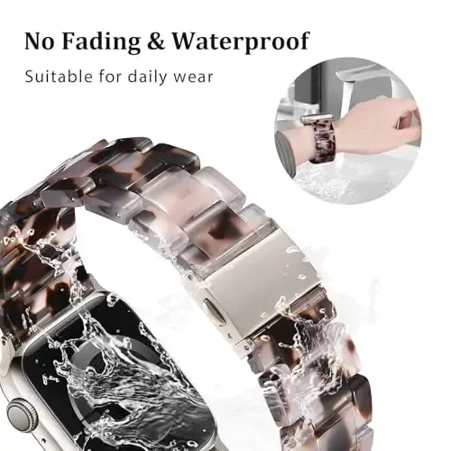 V.R.HOPE Rezina Soat Tasmasi Ayollar uchun Apple Soat Tasmasi bilan mos keladi 42mm 44mm 45mm 46mm49mm Toshbaqa Starlight Moda Yengil Bilaguzuk iWatch Series Ultra3/11/10/9/8/7/6/5/4/3/2/1/SE3 uchun (Toshbaqa starlight) - 3