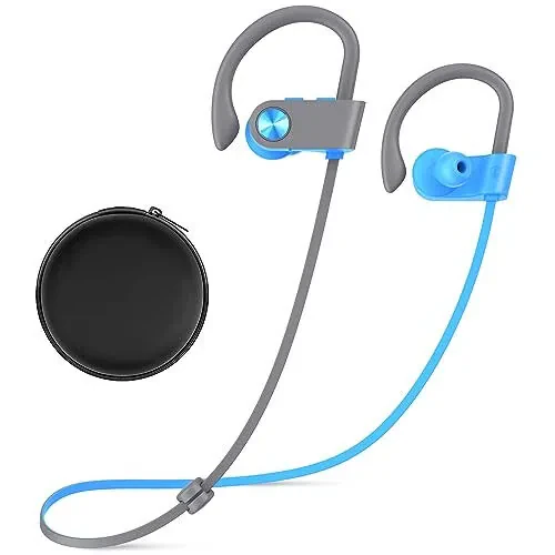 VRIFOZ Bluetooth Headphones, Bluetooth 5.3 IPX7 Waterproof Wireless Sports Earbuds for Workout Gym, 16 Hrs Playtime Running Headphones with Noise Cancelling Mic, HiFi Bass Stereo in-Ear Earphones - VRIFOZ