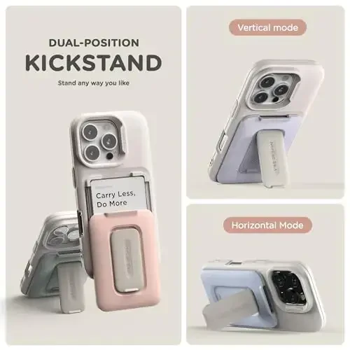 VRS DESIGN Orb Case for iPhone 16 Pro (2024), Premium Card Wallet Case [3 Cards] Durable Built-in Stand Cover Compatible with iPhone 16 Pro (Marine Green) - 6