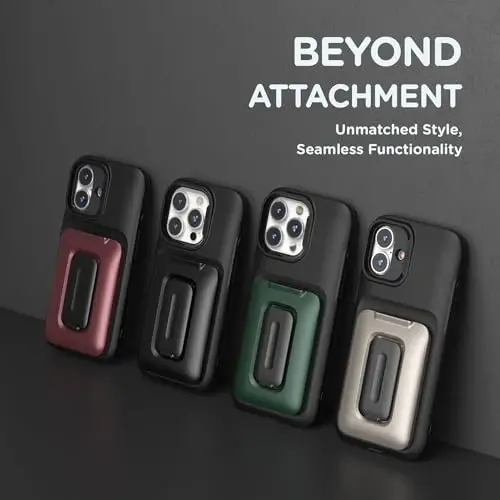 VRS DESIGN iPhone 16 Pro (2024) uchun Orb Case, Premium Kart Hamyon G'ilofi [3 ta karta] Bardoshli O'rnatilgan Stend Qopqog'i iPhone 16 Pro bilan mos (Metall Yashil) - 4