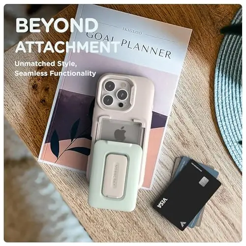 VRS DESIGN iPhone 16 Pro (2024) uchun Orb Case, Premium Kart Hamyon G'ilofi [3 ta karta] iPhone 16 Pro bilan mos keladigan chidamli o'rnatilgan stend qopqog'i (Cotton Blue) - 4