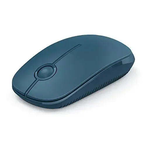 VssoPlor Wireless Mouse, 2.4G Slim Portable Computer Laptop Mouse with Nano Receiver Quiet Silent Optical Mice for Notebook, PC, Laptop, Computer-Sapphire Blue 