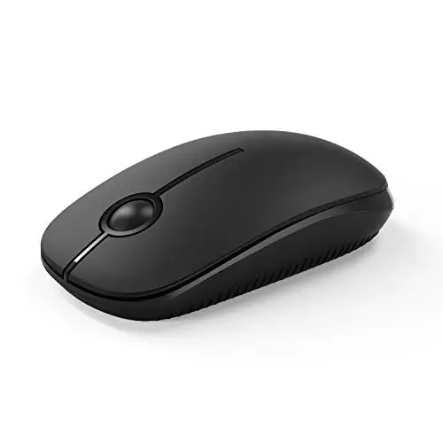 VssoPlor Wireless Mouse, 2.4G Slim Portable Computer Laptop Mouse with Nano Receiver Quiet Silent Optical Mice for Notebook, PC, Laptop, Computer-Black - 1