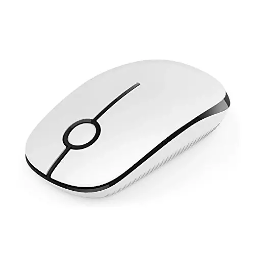 VssoPlor Wireless Mouse, 2.4G Slim Portable Computer Mice with Nano Receiver for Notebook, PC, Laptop, Computer-Black and White - 1
