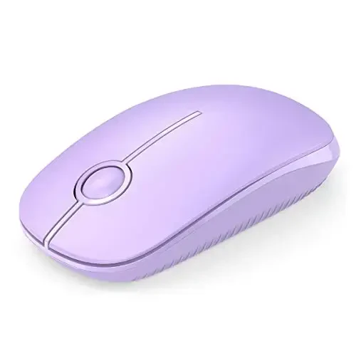 VssoPlor simsiz sichqonchasi, 2,4G Slim Portativ Kompyuter Noutbuk Sichqonchasi Nano qabul qilgichli Tinch Optik Sichqoncha Noutbuk, PC, Noutbuk, Kompyuter uchun - Ochiq binafsha - 7