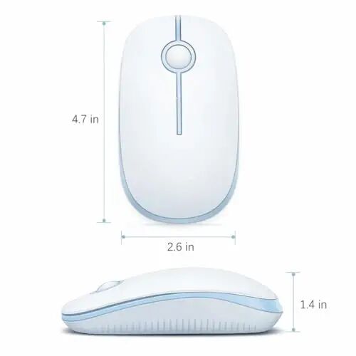 VssoPlor Wireless Mouse, 2.4G Slim Computer Laptop Mouse, Light Blue | Portable Mouse, Plug & Play USB Nano Receiver, Quiet Silent Optical Mice for Notebook, PC, Laptop, Computer, Windows, Mac - 6