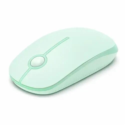 VssoPlor Wireless Mouse, 2.4G Slim Computer Laptop Mouse, Light Green | Portable Mouse, Plug & Play USB Nano Receiver, Quiet Silent Optical Mice for Notebook, PC, Laptop, Computer, Windows, Mac - VssoPlor