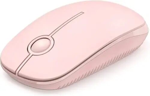 VssoPlor Wireless Mouse, 2.4G Slim Portable Laptop Mouse, Pure Pink | Portable Mouse, Plug & Play USB Nano Receiver, Quiet Silent Optical Mice for Notebook, PC, Laptop, Computer, Windows, Mac - VssoPlor