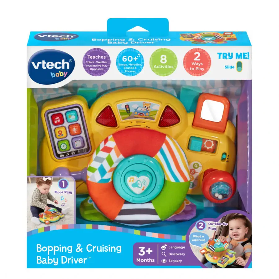 VTech Baby Bopping & Cruising Baby Driver. Пластмассовые, плюшевые игрушки для малышей и детей ясельного возраста. - 10